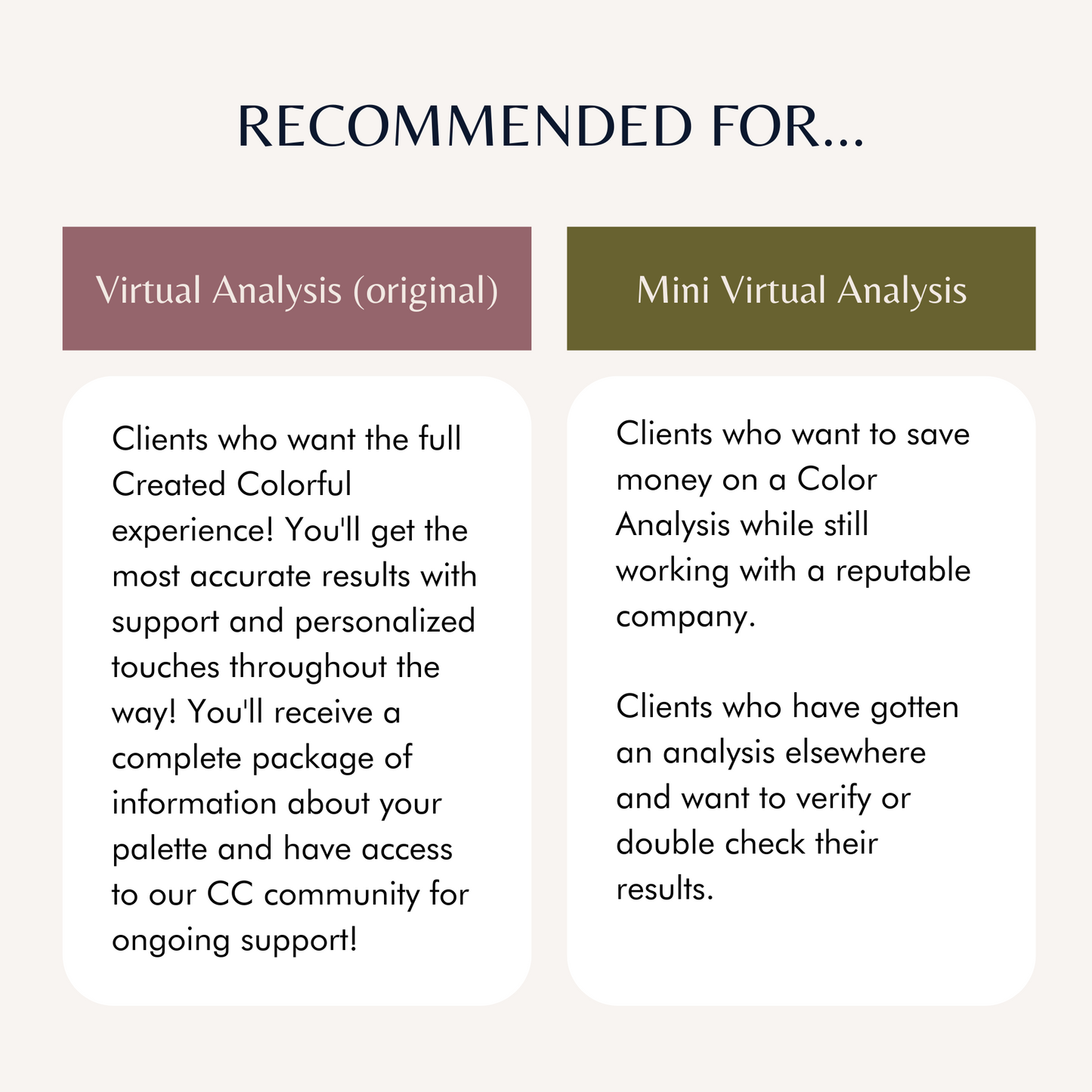 Mini Virtual Color Analysis